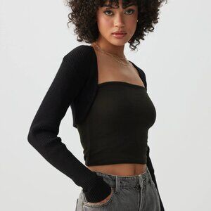 Ardene Black Shrug in XS